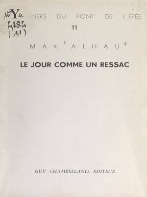 cover image of Le jour comme un ressac